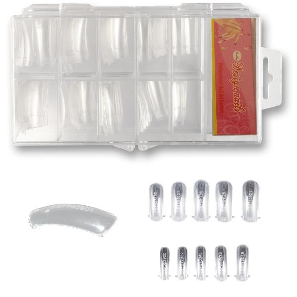 100 pieces Dual System Form Tips NT 89 - Popits  Transparent - Sorting Box